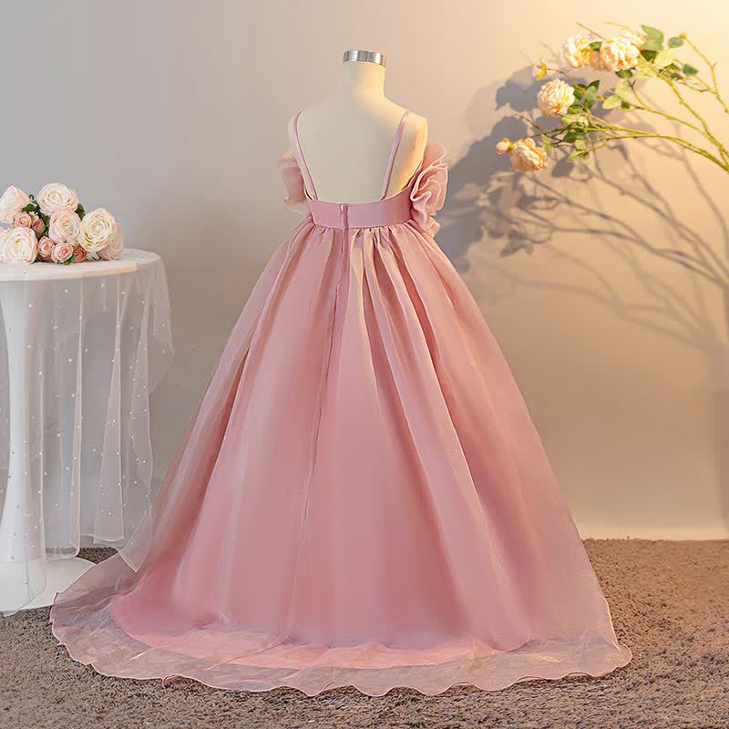 Organza Rosette Sleeveless Maxi Dresses - image 3