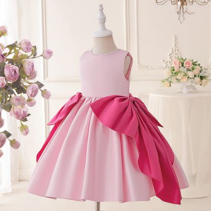 Satin Bow Sleeveless Midi Dresses - image 6