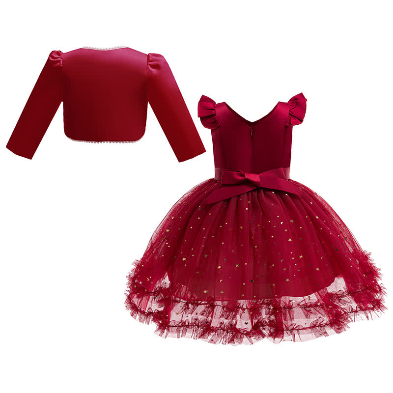 Silk Fabrics Bow Long Sleeve Midi Two-piece Set - image 2