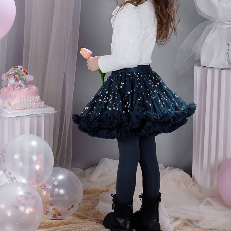 Mesh Stamped Bronzing Ballet Long Dresses - image 12