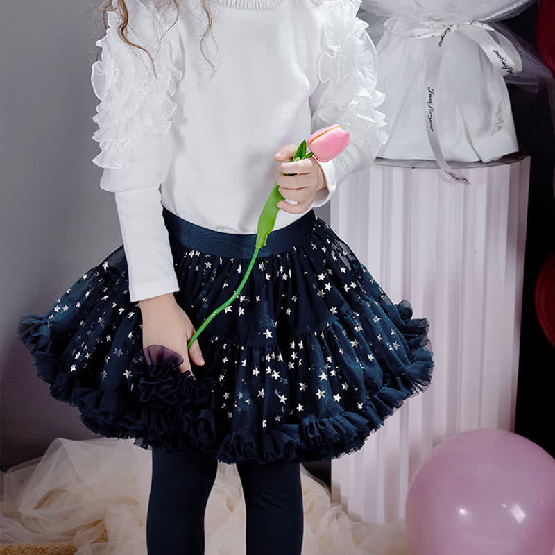 Mesh Stamped Bronzing Ballet Long Dresses - image 11