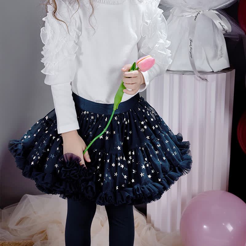 Mesh Stamped Bronzing Ballet Long Dresses - image 11