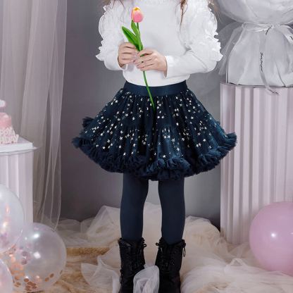 Mesh Stamped Bronzing Ballet Long Dresses - image 10