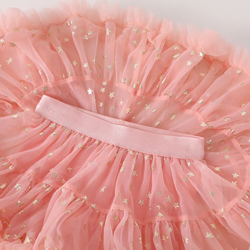 Mesh Stamped Bronzing Ballet Long Dresses - image 19