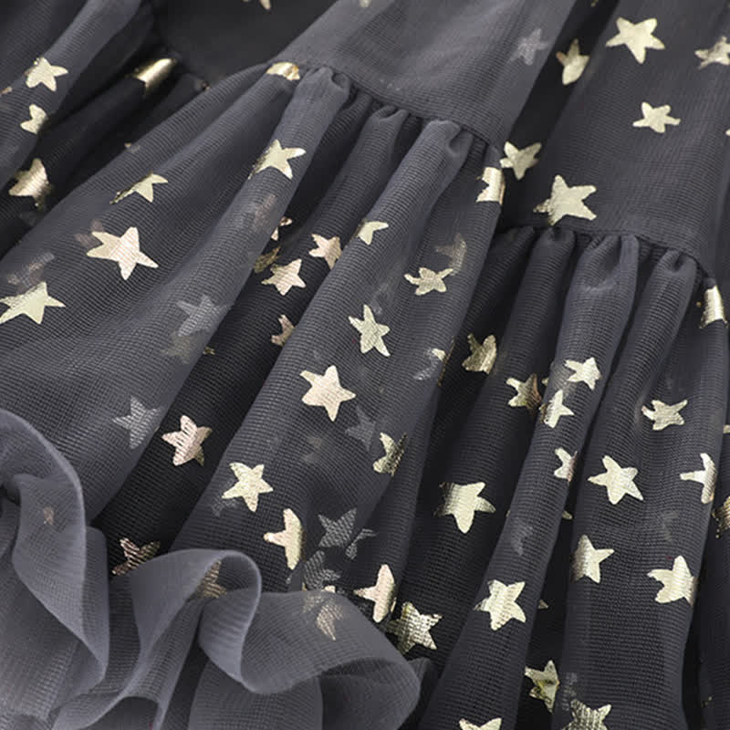 Mesh Stamped Bronzing Ballet Long Dresses - image 27