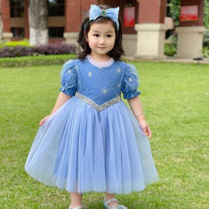 Mesh Hollow Out Short Sleeve Long Dresses - image 3