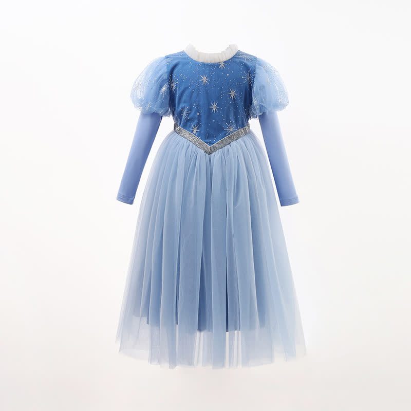 Mesh Hollow Out Short Sleeve Long Dresses - Long Sleeve - 9-12Y - image 1