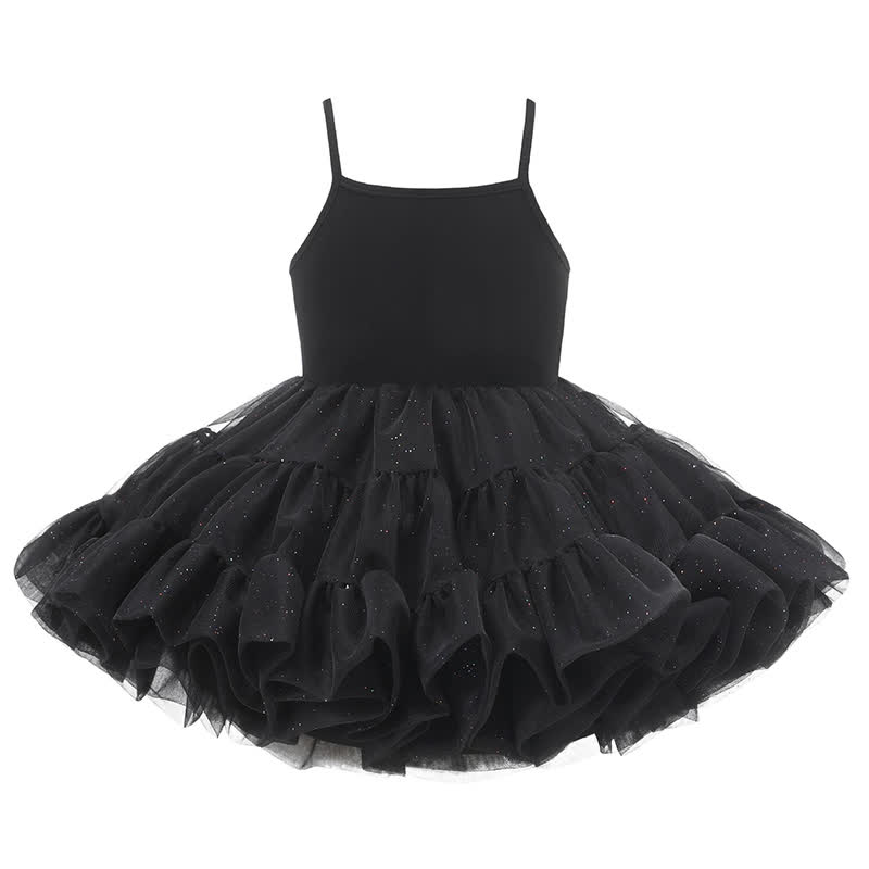Mesh Sequins Ballet Glitter Gallus Midi Dresses - image 2