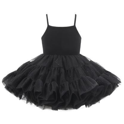 Mesh Sequins Ballet Glitter Gallus Midi Dresses - image 2