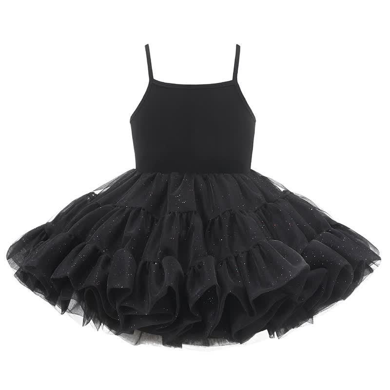 Mesh Sequins Ballet Glitter Gallus Midi Dresses - image 2