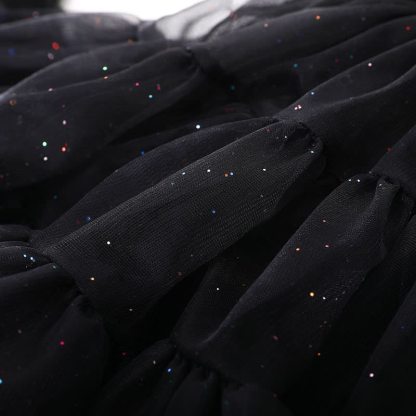 Mesh Sequins Ballet Glitter Gallus Midi Dresses - image 6