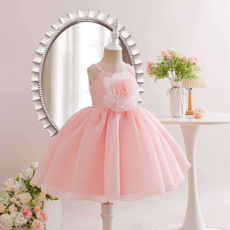 Satin & Organza Sleeveless Mid-long Dresses - image 2