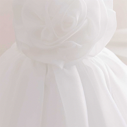 Satin & Organza Sleeveless Mid-long Dresses - image 13