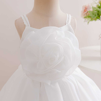 Satin & Organza Sleeveless Mid-long Dresses - image 11