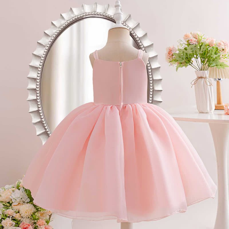 Satin & Organza Sleeveless Mid-long Dresses - image 3