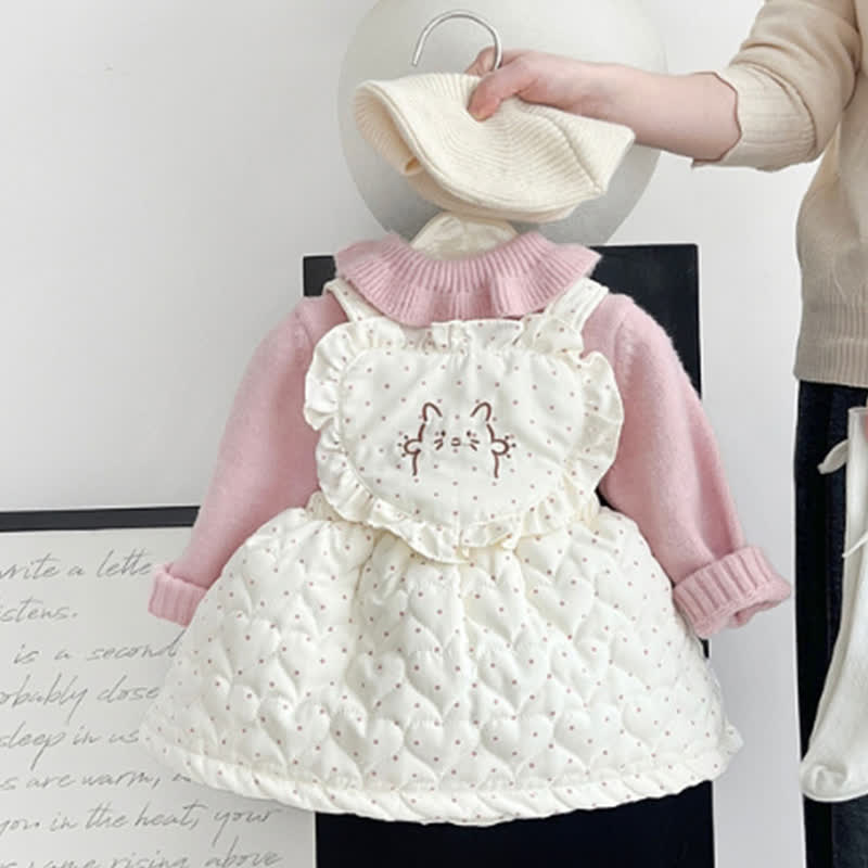 [Archive Sale] Cotton-blend Cat Polka Dots  Sleeveless Short Dresses - image 1