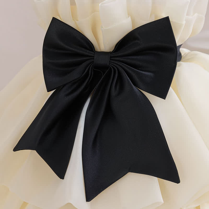 Organza Bow Sleeveless Mid-long Dresses - image 14