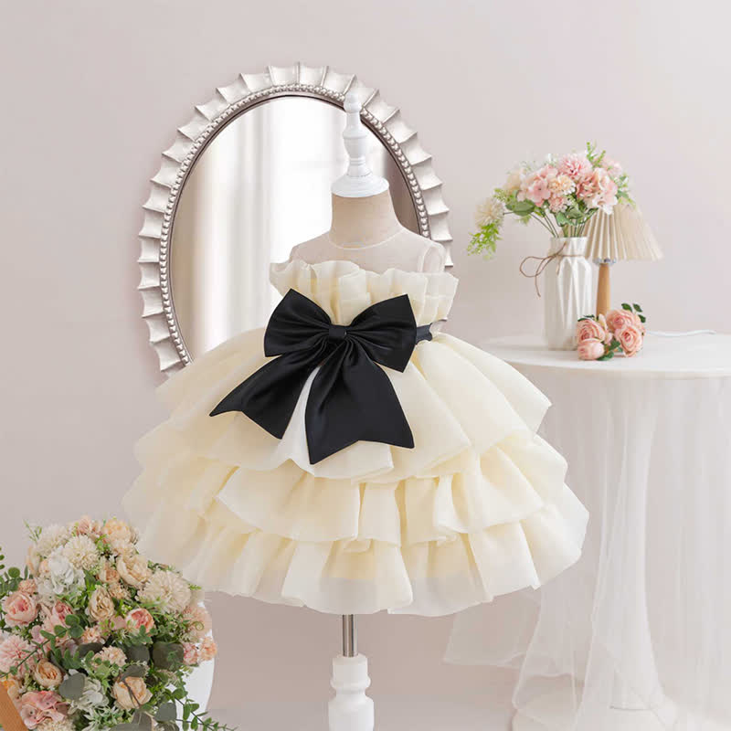 Organza Bow Sleeveless Mid-long Dresses - image 2