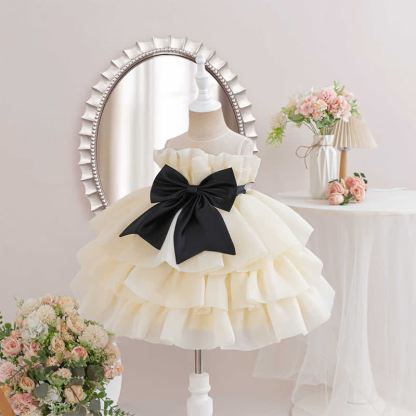 Organza Bow Sleeveless Mid-long Dresses - image 10