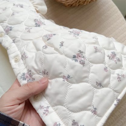 [Archive Sale] Cotton-blend Floral  Sleeveless Mid-long Outerwear - image 7