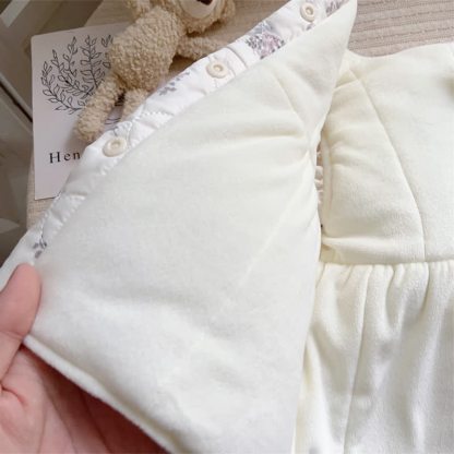 [Archive Sale] Cotton-blend Floral  Sleeveless Mid-long Outerwear - image 6