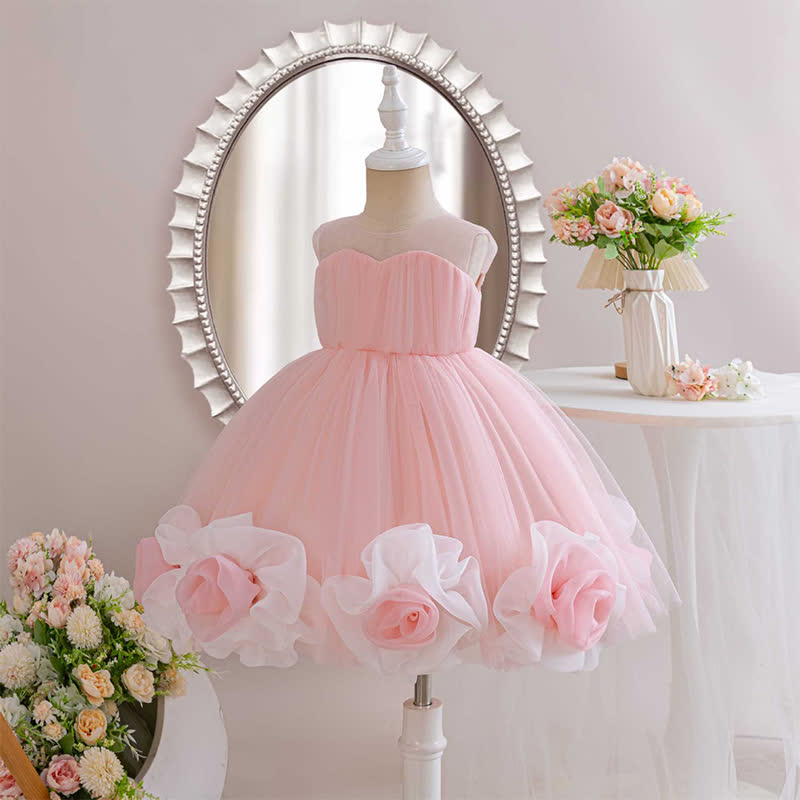 Mesh  Sleeveless Mid-long Dresses - image 2