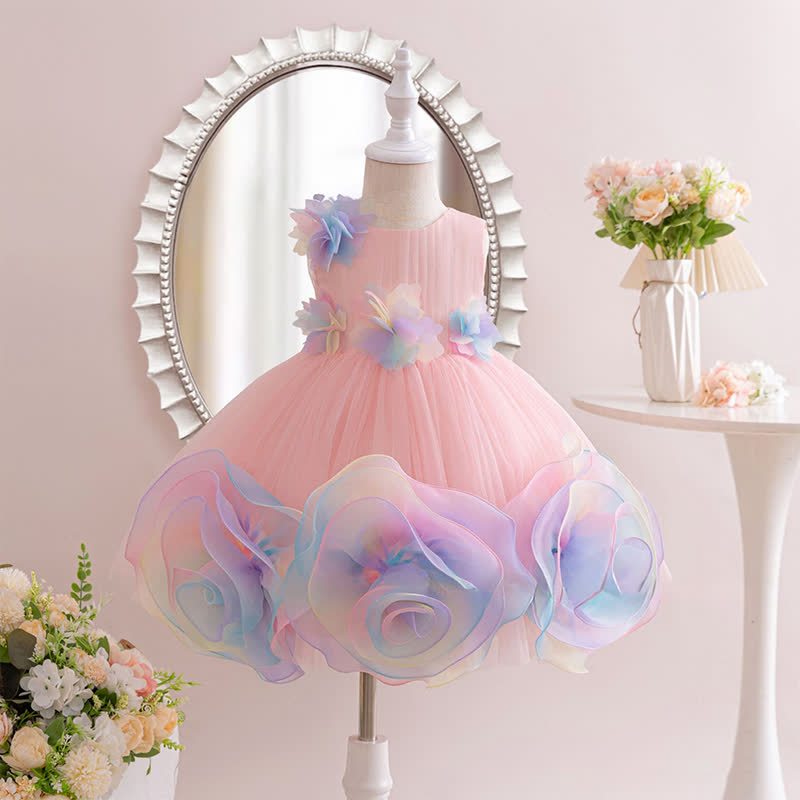 Mesh Sleeveless Mid-long Dresses - image 1