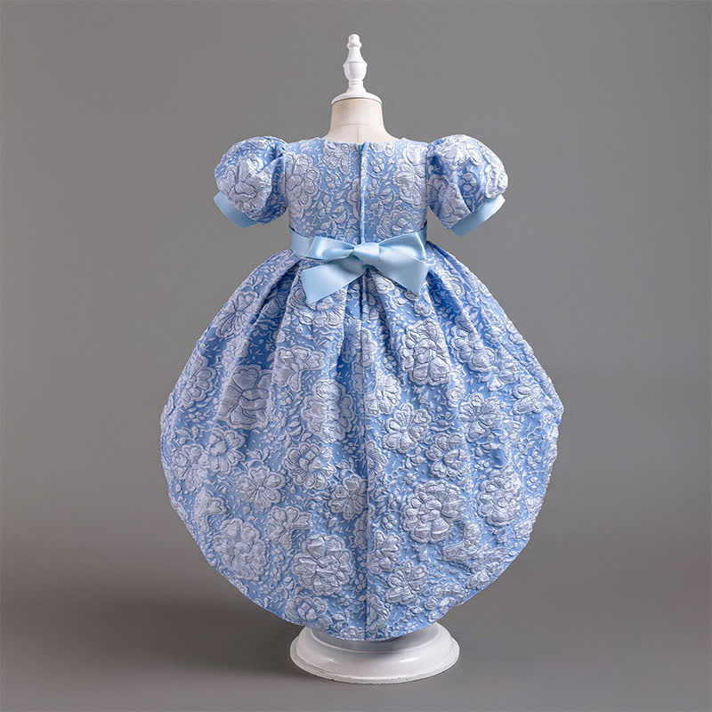 [Archive Sale] Jacquard Embossed Printing Irregular Craftsmanship Jacquard Short Sleeve Mid-long Dresses - image 10