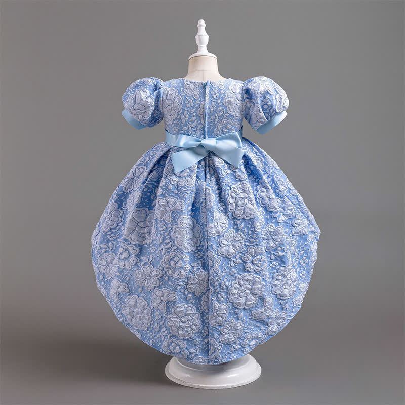 [Archive Sale] Jacquard Embossed Printing Irregular Craftsmanship Jacquard Short Sleeve Mid-long Dresses - image 10