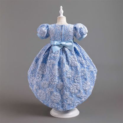 [Archive Sale] Jacquard Embossed Printing Irregular Craftsmanship Jacquard Short Sleeve Mid-long Dresses - image 10