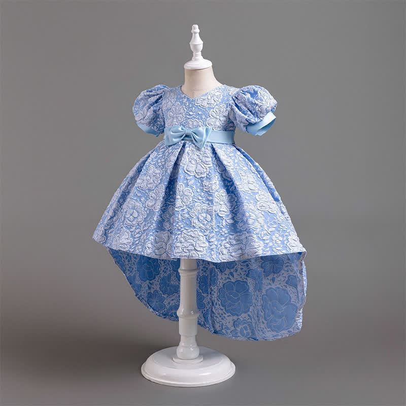 [Archive Sale] Jacquard Embossed Printing Irregular Craftsmanship Jacquard Short Sleeve Mid-long Dresses - image 9