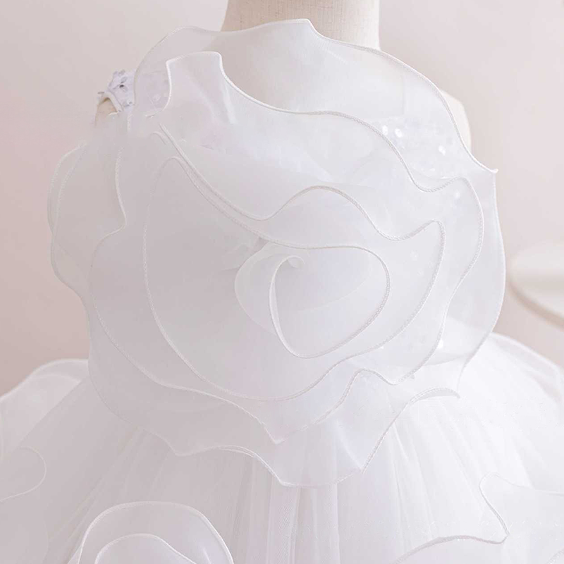 Mesh Rosette Sequins Sleeveless Mid-long Dresses - image 17