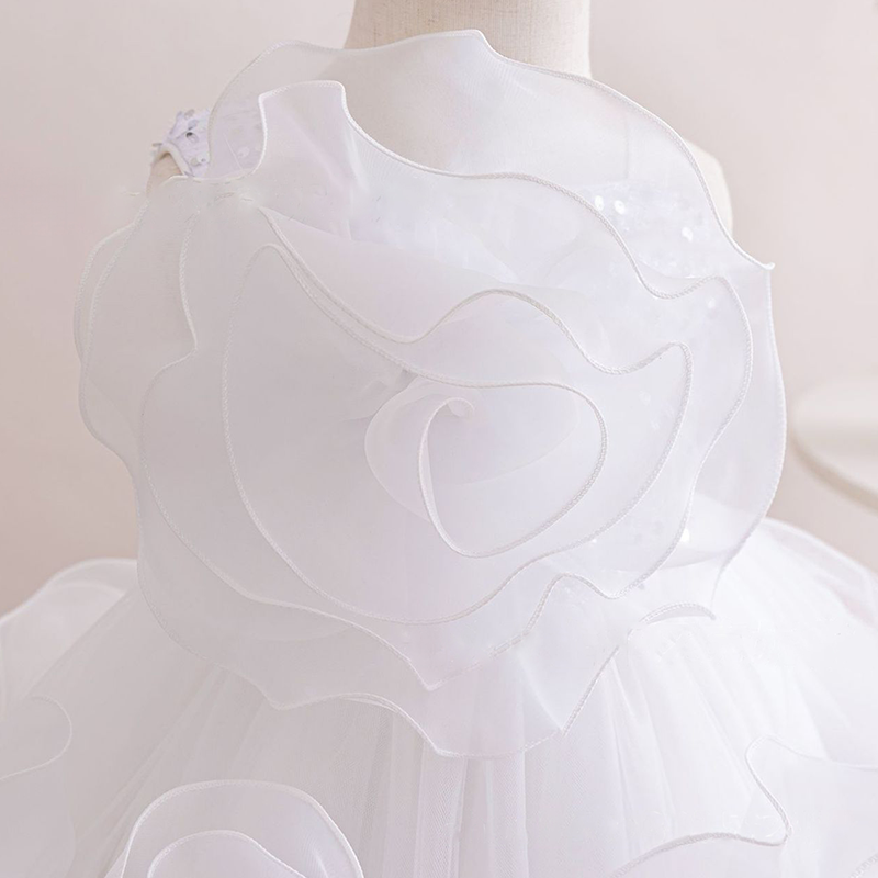 Mesh Rosette Sequins Sleeveless Mid-long Dresses - image 19