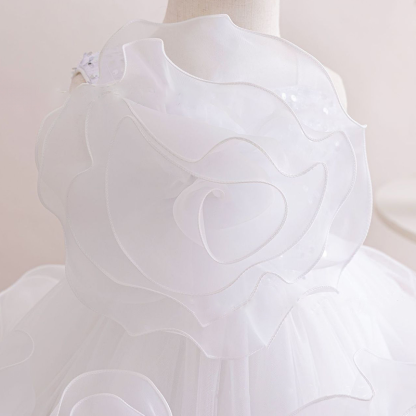 Mesh Rosette Sequins Sleeveless Mid-long Dresses - image 19