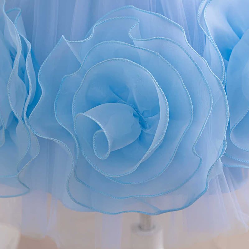 Mesh Rosette Sequins Sleeveless Mid-long Dresses - image 29