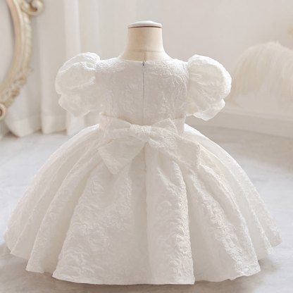 Jacquard Embossed Printing Irregular Craftsmanship Jacquard Short Sleeve Long Dresses - image 13