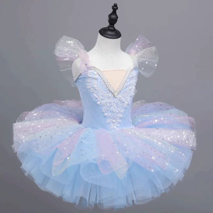 [Archive Sale] Mesh Folds Stamped Silver Ballet Sleeveless Midi Dresses - image 2