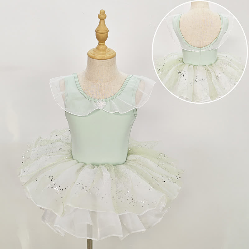 Flouncing Ballet Sleeveless Short Two-piece Set - Green - 14-15Y - image 10
