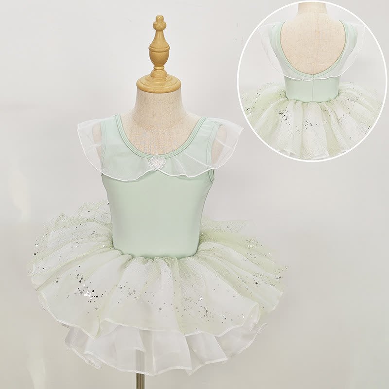 Flouncing Ballet Sleeveless Short Two-piece Set - Green - 14-15Y - image 10