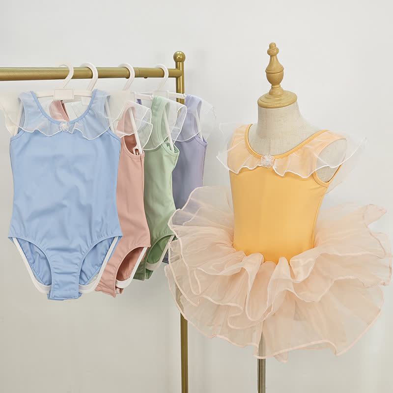 Flouncing Ballet Sleeveless Short Two-piece Set - Orange - 14-15Y - image 1