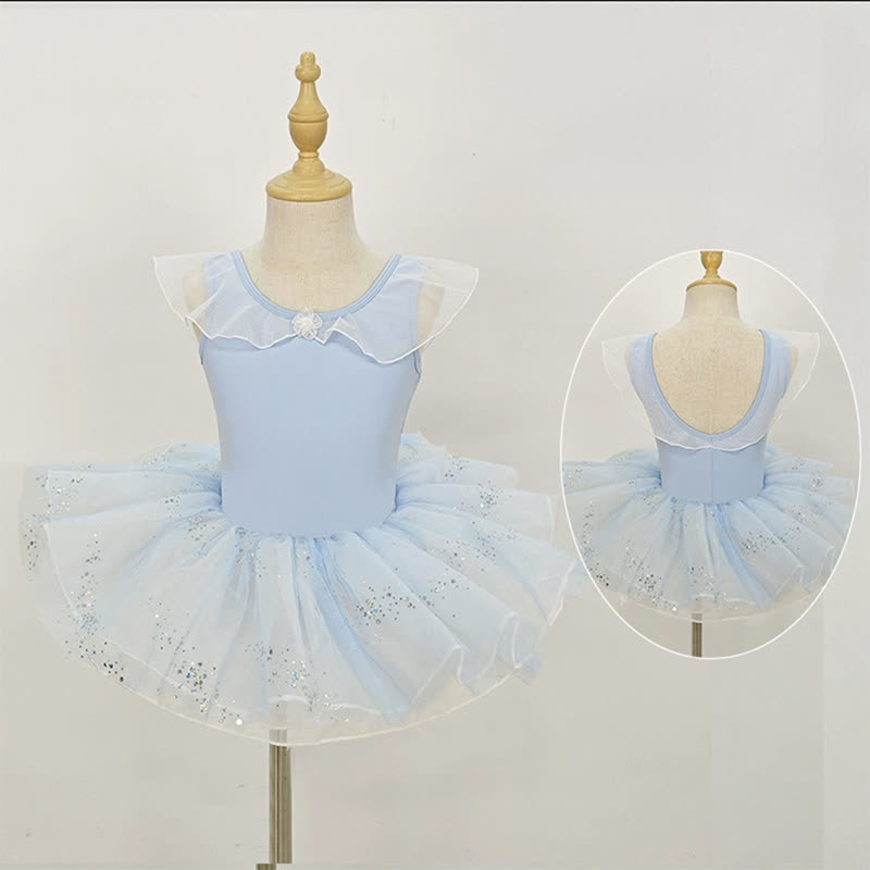 Flouncing Ballet Sleeveless Short Two-piece Set - Blue - 14-15Y - image 6