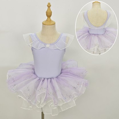 Flouncing Ballet Sleeveless Short Two-piece Set - Purple - 14-15Y - image 4