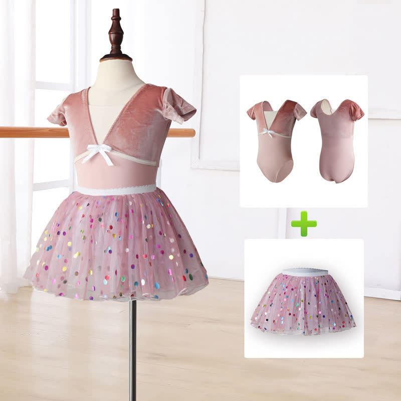 Bow Ballet Long Sleeve Shorts Two-piece Set - Short Gliter - 10Y - image 1