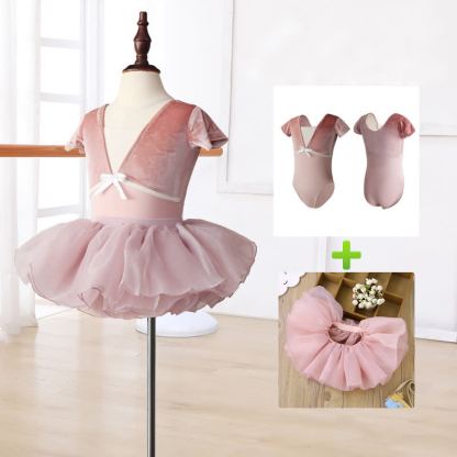 Bow Ballet Long Sleeve Shorts Two-piece Set - Short Purple - 10Y - image 2