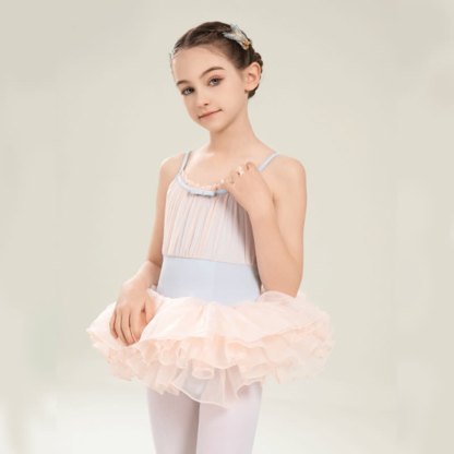 Mesh Ballet Sleeveless Short Two-piece Set - image 2