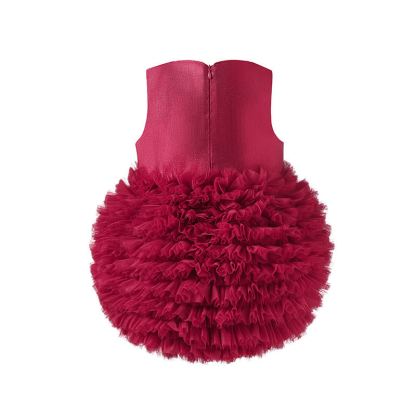 Twill & Mesh  Sleeveless Mid-long Dresses - image 22