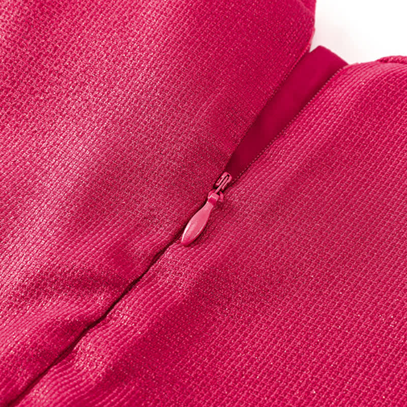 Twill & Mesh  Sleeveless Mid-long Dresses - image 30