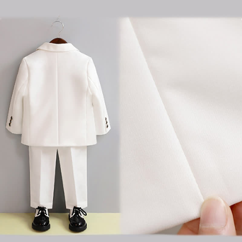 Cotton-blend  Long Sleeve 5-piece Formal Suit - image 4