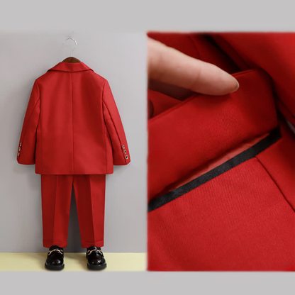 Cotton-blend  Long Sleeve 5-piece Formal Suit - image 9