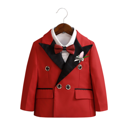 Cotton-blend  Long Sleeve 5-piece Formal Suit - image 8